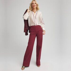 NWT Chico's Pullon Wide Leg Jean Blackcurrant 20 #A1458